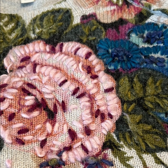 Anthropologie Floral Embroidered Sweater - Picture 5 of 8